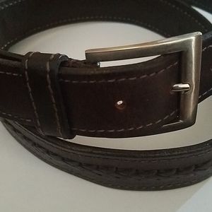 Brown leather belt